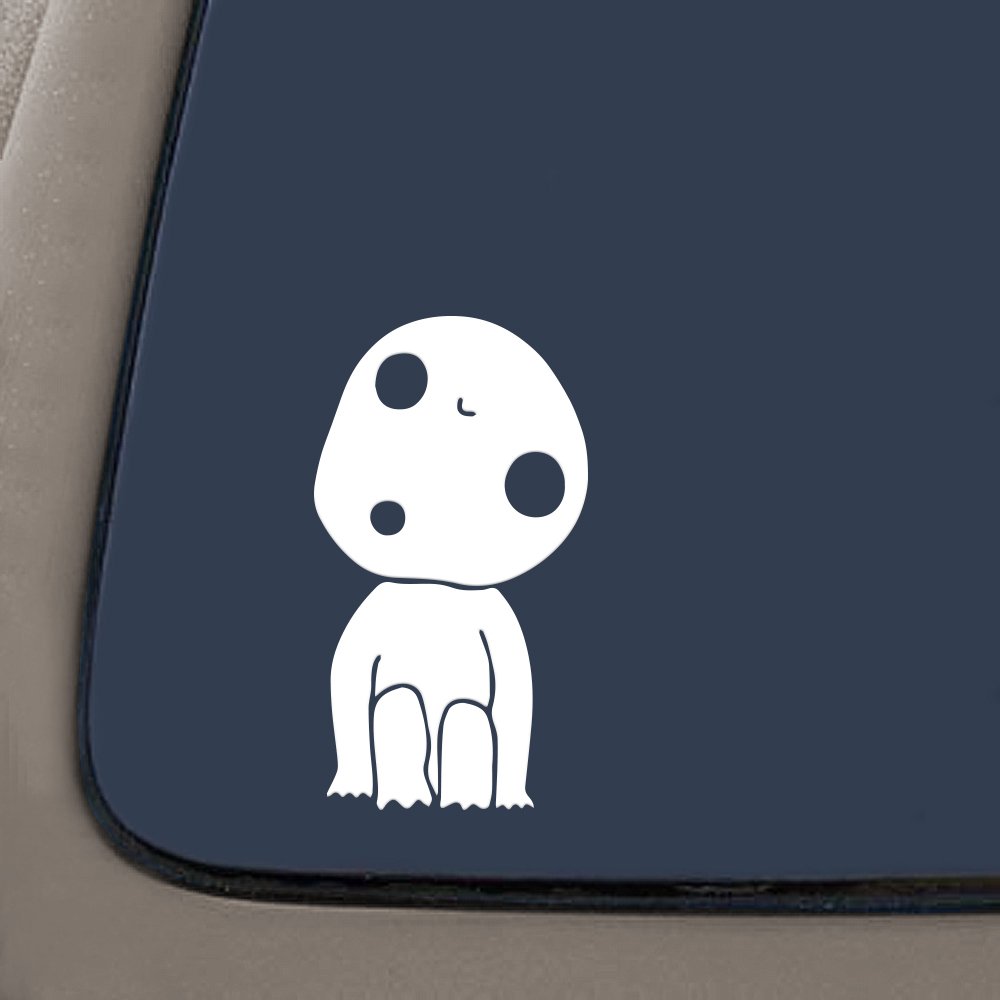 NI162 Princess Mononoke White Sticker Decal Kodama Ghibli Die-cut